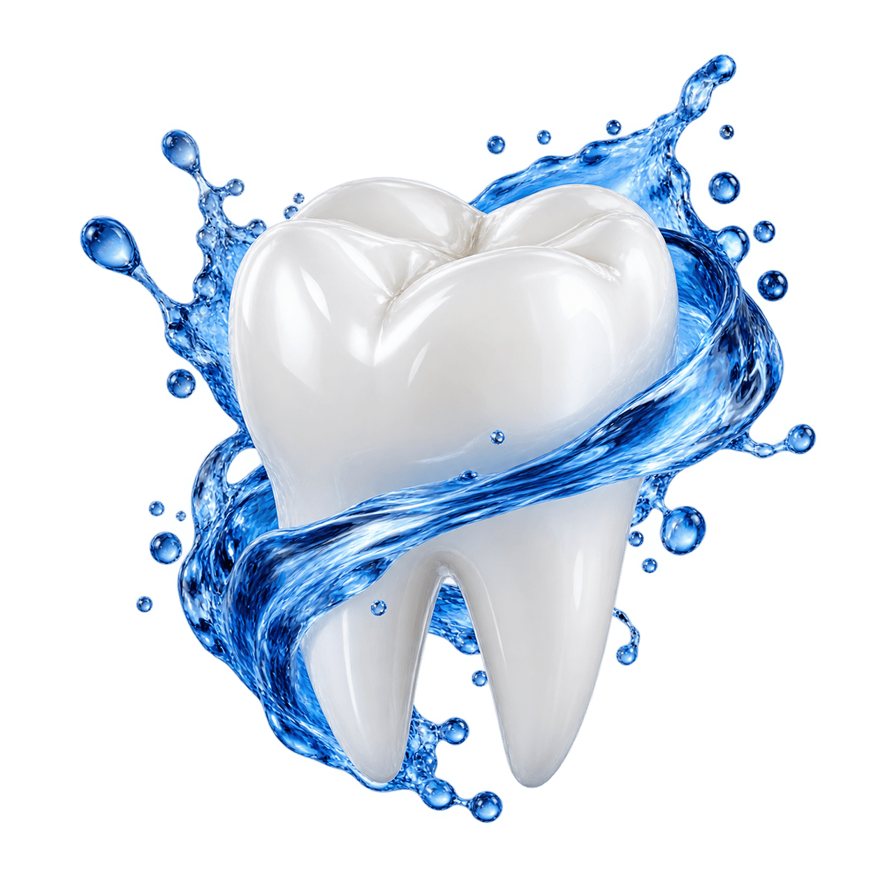 Dente 3D representando tratamentos da LB Odontologia